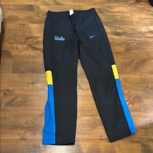 Nike UCLA Black Track Pants with Blue and Yellow Accents